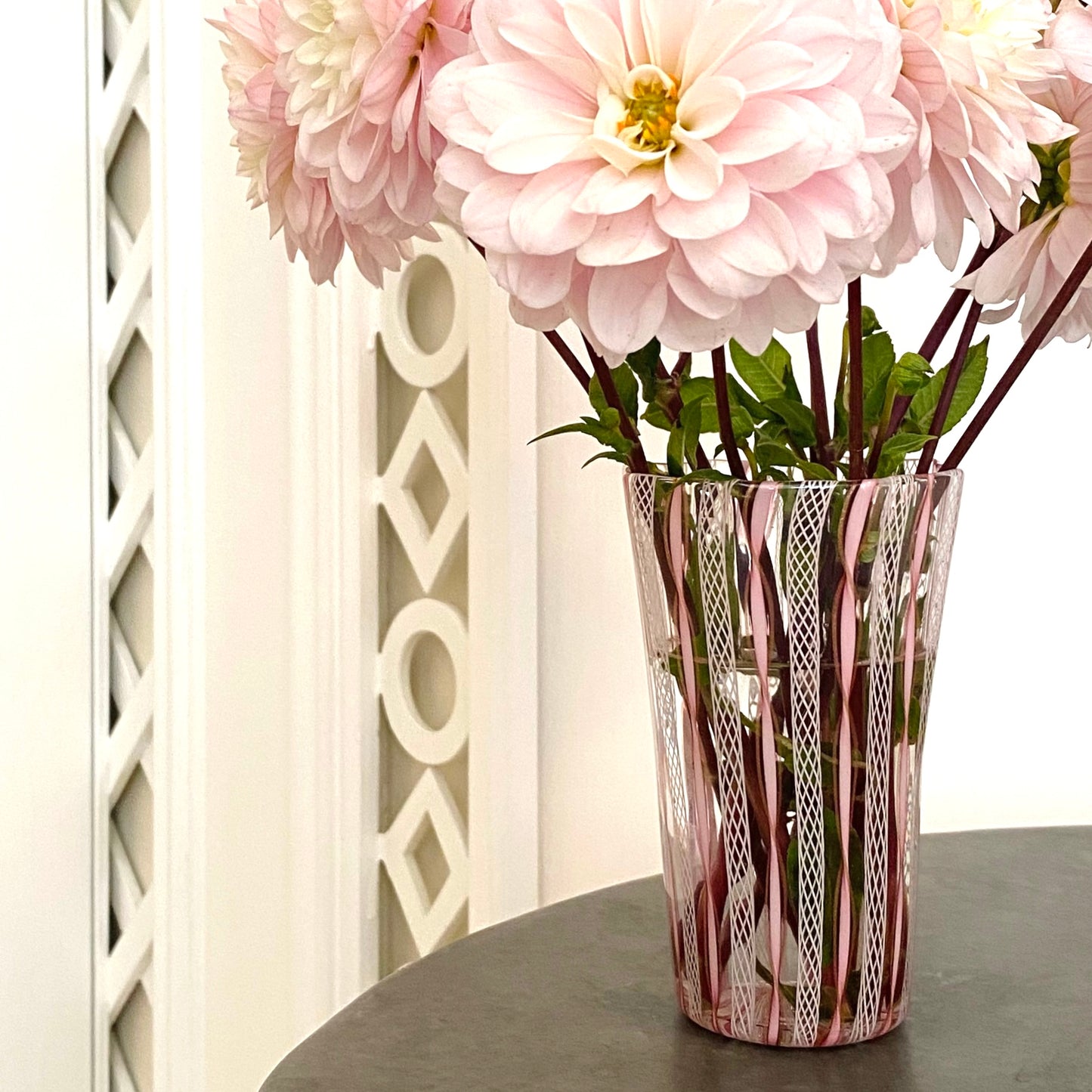Pink Murano Latticino Glasses