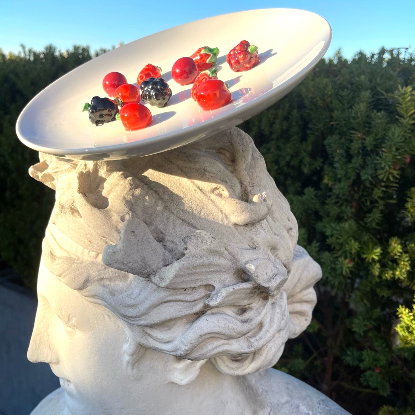 Porcelain "Frutti di Bosco" on a Plate