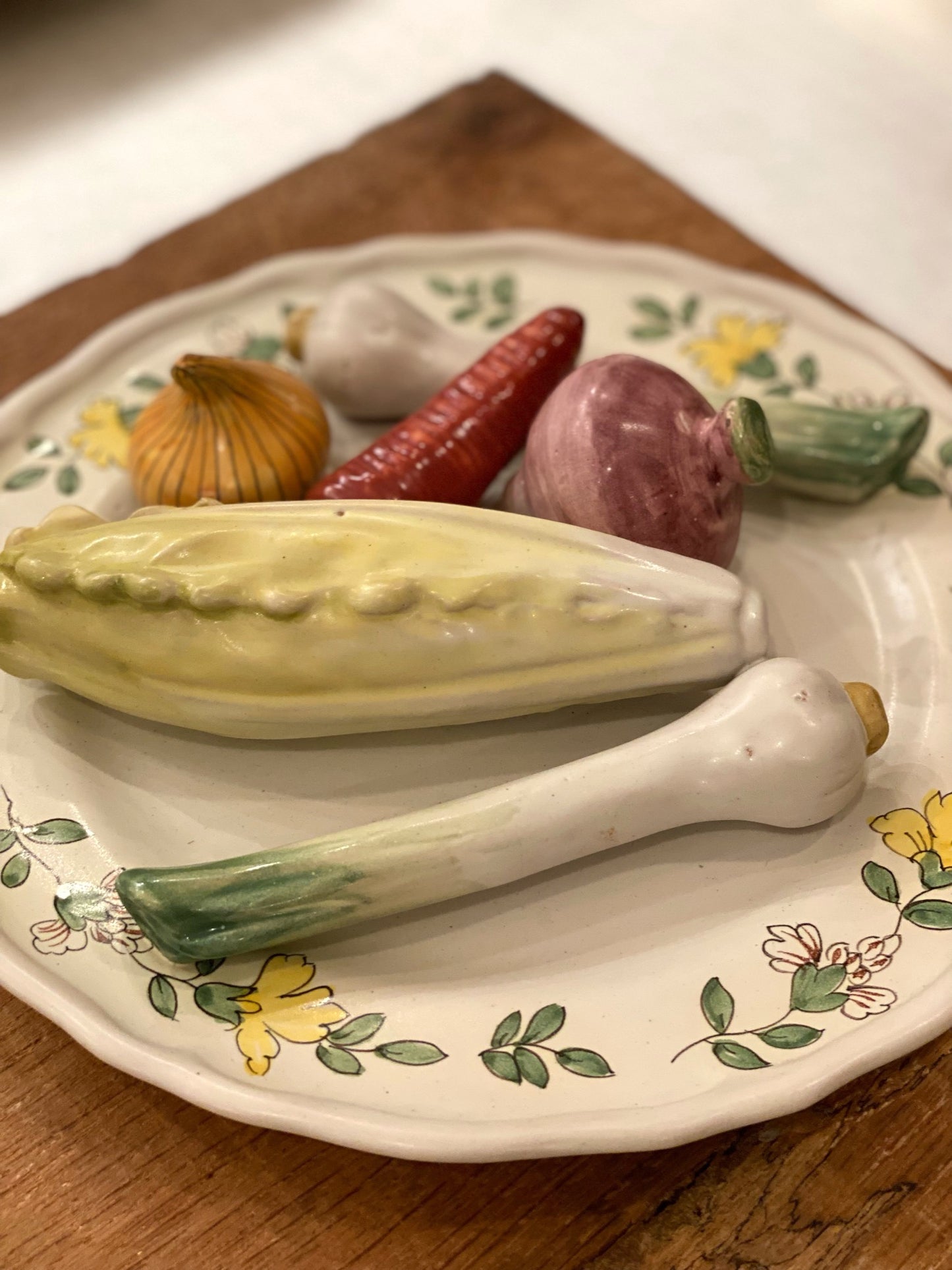 Porcelain Vegetables on a Plate