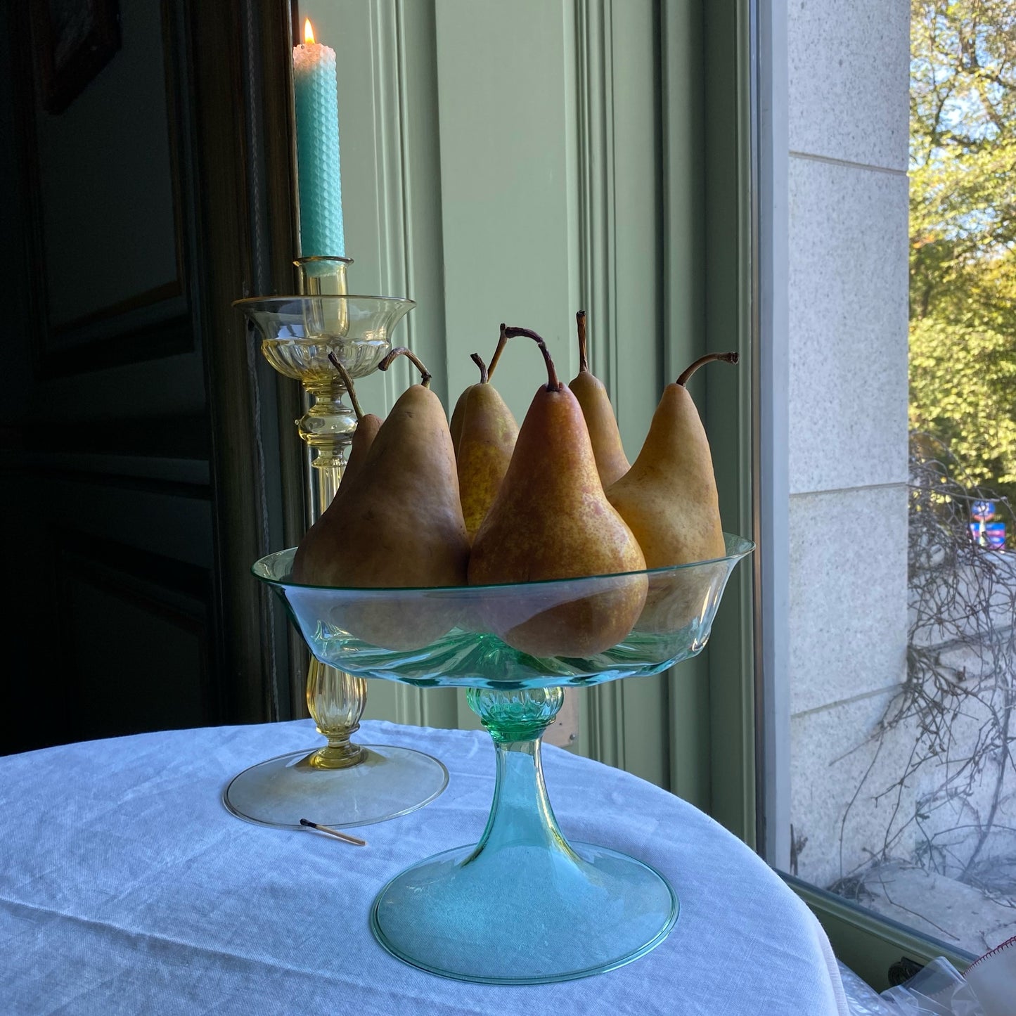 Antique Murano Footed Fruit Dish