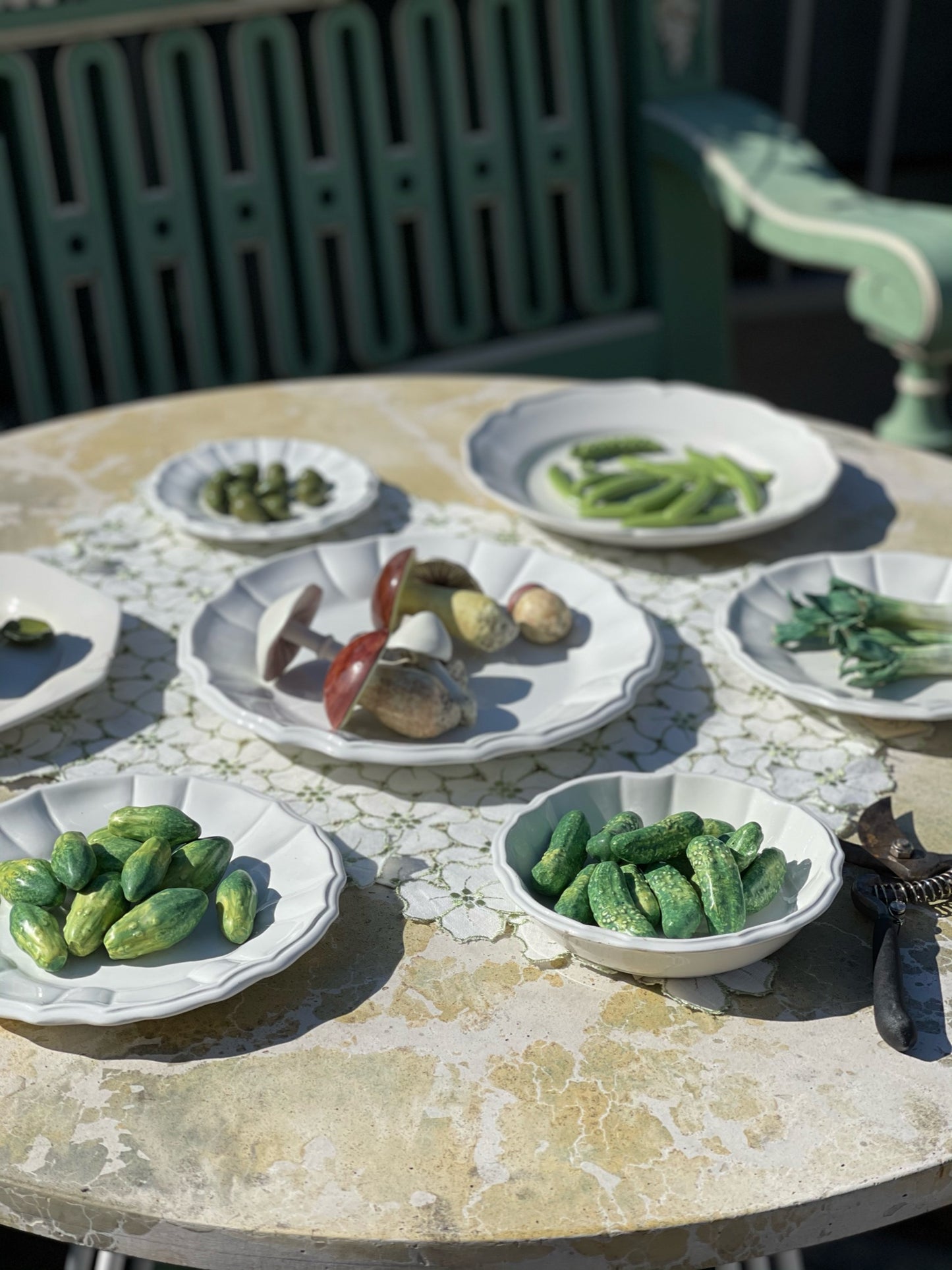 Porcelain Wild Mushrooms Plate