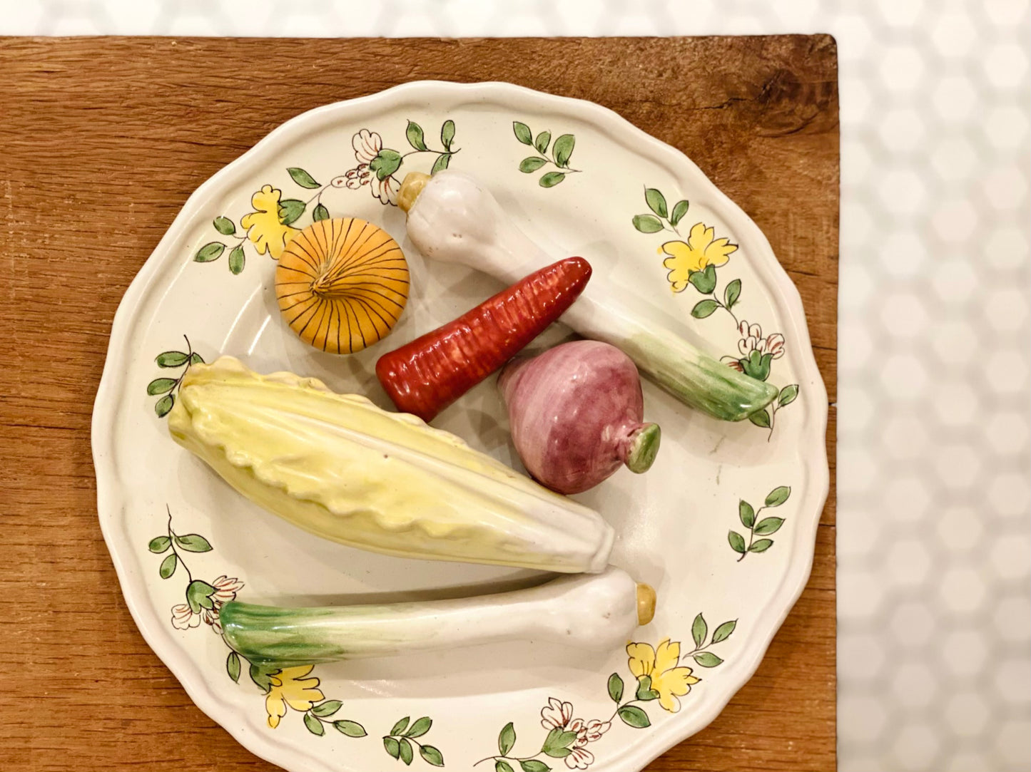 Porcelain Vegetables on a Plate